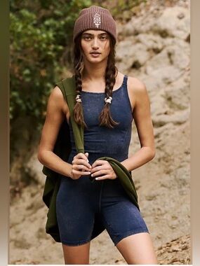 Free People Movement Good Karma High Neck Runsie, XS/S